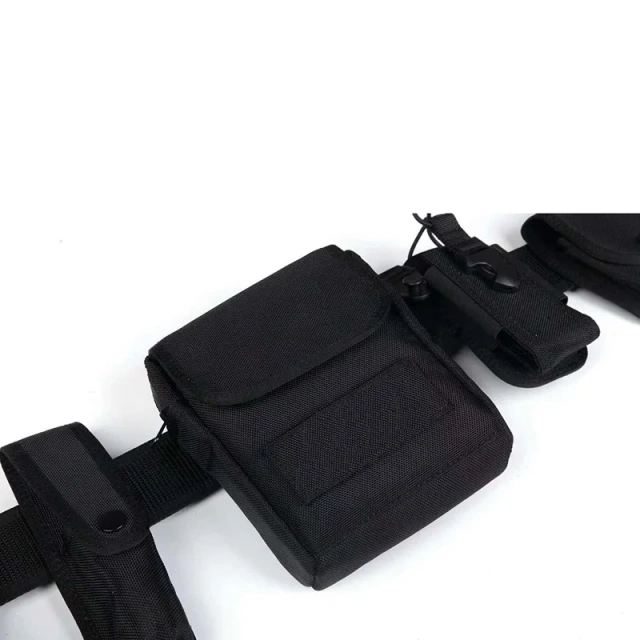 Adjustable Durable Training Durable Multi Functional Patrol Duty Security Belt with Nylon Oxford Cloth Waist Belt   Multifunctional Tactical Belt with Accessories Tactical Belt Quick Release Rigger Belt Security Duty Equipment Heavy Duty Belts