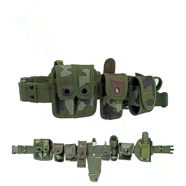 Premium Outdoor Tactical Belt Set Security Modular Equipment Multi-pockets Hip Pack Training Hunting Multifunctional Belt Bag  Fashionable Nylon multifunctional Ratchet Tactical Belt Men Casual stab-proof Sports Training Outside Tail Golf Belt