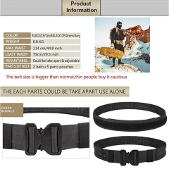High Quality Quick-release Buckle Multi-functional Tactical Belt with Quick Release Accessory Pouches Mountaineering Duty Belt  Wear-resistant Travel Nylon Tactical Men with Zinc Alloy Buckle Security Money Belt with Hidden Money Pocket