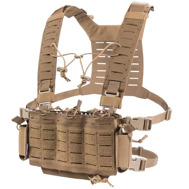 Tactical Equipment Chest Rig Tactical MOLLE Micro Vest with Mag Pouch Adjustable Camo Harness Tactical Vest Camo Gear Hunting Tactical Chest Vest Chest Rig with Mag Pouch Outdoor Training Tactical Vest Chest Rig
