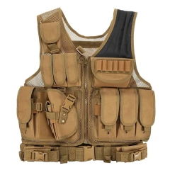 Wholesale Customized Outdoors Training Hunting Vest Breathable Tactical Vest Adjustable Assault Multifunctional Training Vest  Training outdoors Breathable Vest for Outdoor Hunting Assault Training 600D encrypted Nylon Fabric