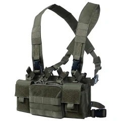 Tactical Equipment Vest with Magazine Pouch Tactical MOLLE Chest Rigs for Hunting Tactical Harness Chest Rigs Hot Selling Tactical Equipment Vest Rig Pack Carrier Vest Hunting Training Mini Chest Harness Utility Tactical Chest Rig