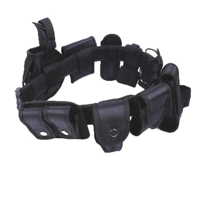 Multifunctional Security Training Belts Outdoor Tactical Training Utility Kit Duty Practical Belt with Pouch Supplies  Wear-resistant Lightweight Tactical Web Belt Casual Nylon Webbing with No Metal Buckle Tactical Training Web Belt