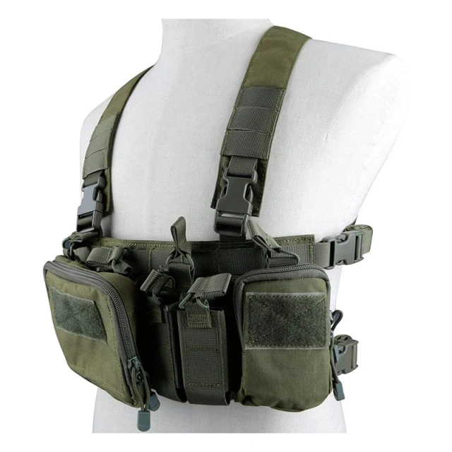 Customized Tactical Chest Pack Tactical Molle Chest Rig with Multi-Pockets Mag Pouch Training Tactical Vest Tactical Chest Rig with Mag Pouch Tactical Molle Micro Chest Rigs Adjustable Detachable Tactical Modular Vest Chest Rig