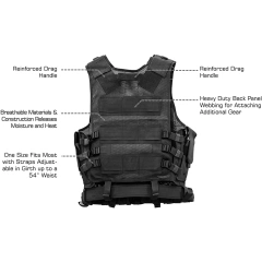 Wholesale Outdoor Good Quality Lightweight Training Tactical Vest Durable Training Vest Adjustable Tactical Vest for HuntingTraining Vest Hand for Outdoor Hunting outdoors Breathable Vest Adjustable durable security Training vest