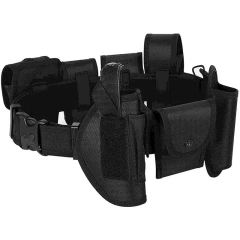 High Quality Multifunctional Tactical Security Duty Belts Multifunctional Flashlight Pouch Sets Utility Kit Belt Duty Belt  Men Wear-resistant Nylon Web Tactical Belt with Automatic Slide Buckle golf men Adjustable Tactical Belt