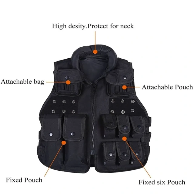 Nylon Children Training Vest Protective Jacket Vest Outdoor Training Games Vest  Adjustable Training durable outdoors Adults outdoors Breathable Training Vest Youth Adjustable Adults stab-proof Training vest men Quick Release outdoors Breathable Vest