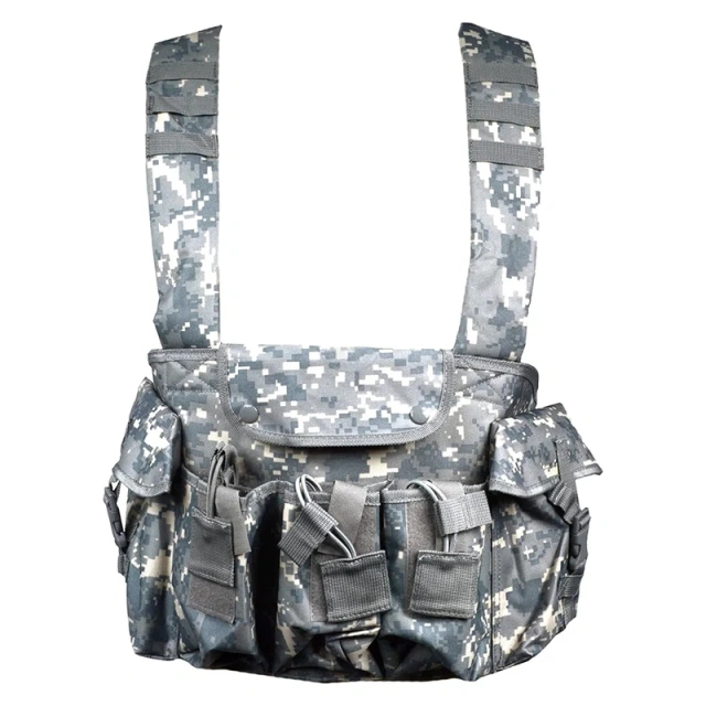 Heavy Duty Tactical Gear Chest Rig Bags for Outdoor Camouflage Tactical Vest Outdoor Tactical Chest Rig Custom High Quality Tactical Chest Rig Breathable Tactical Training Vest Camouflage Tactical Chest Rig