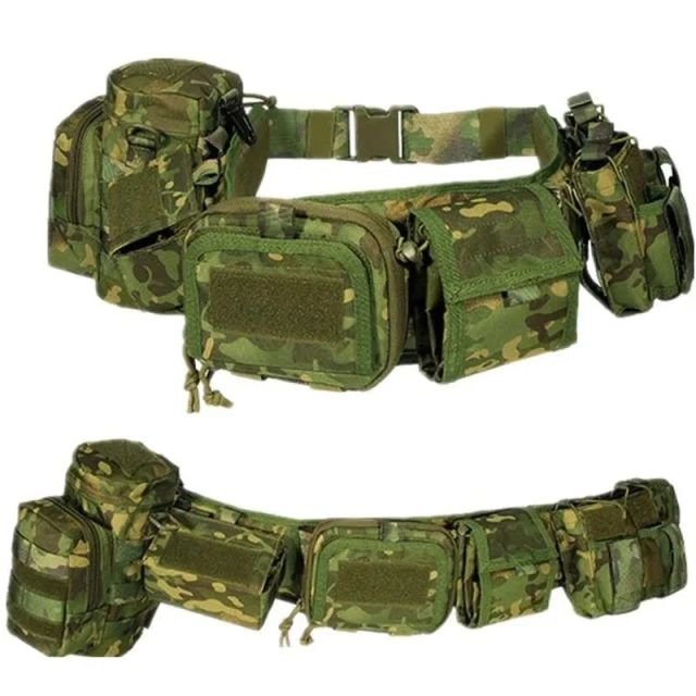 Premium Universal Hunting Gadget Pouch Multifunctional Waist Bag Adjustable Padded Duty Belt Tactical Utility with Holster  Adjustable Wear-resistant Training durable Quick Release Tactical Work Nylon Web Golf Belt with Heavy Duty Seat belt