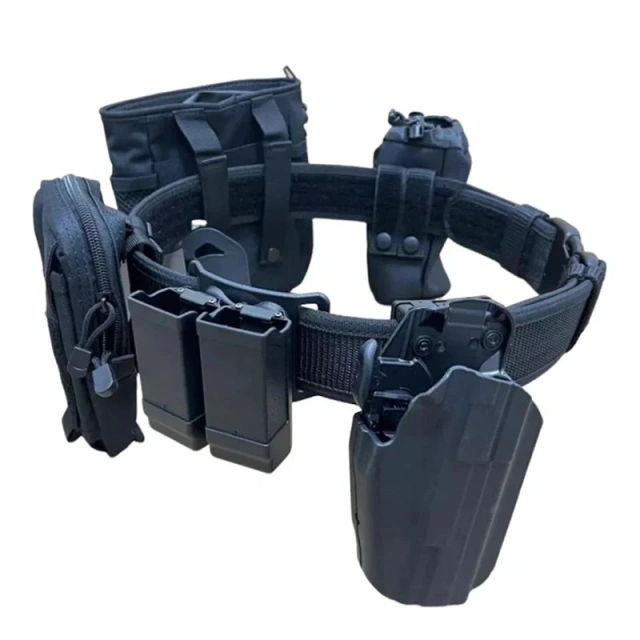 Adjustable Sport Enthusiasts Tactical Belt Set High Density Material High Density Material Competitive Tactic Waist Belt  Durable Waterproof multifunctional Nylon Web Tactical Belt with Automatic Slide Buckle Tactical Belt