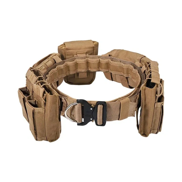 Practical High Density Material Tactical Belt Outdoor Multifunctional Detachable Adjustable Belt Set for Tactical  Wholesale Elastic Belts Men Stretch Canvas Belt Durable Plastic Buckle Work Travel Sports Trim Waist Canvas Belt