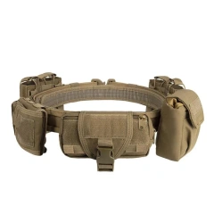 Multifunctional Tactic Waist Belt Adjustable Tactical Belt with Detachable Pouch Quick Release Buckle for Outdoor Activities  Adjustable Training Tactical multifunctional Wear-resistant Belt Fully Canvas Web Belt with Flip Top Buckle