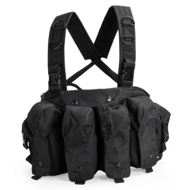 Outdoor Sports Accessories Tactical Recon Chest Rig Camouflage Tactical Safety Chest Rig Tactics Molle Chest Rig Pouch military Training Tactical Mini Rig Heavy Duty Camouflage Harness Vest Tactical Chest Rig Tactical Chest Rig Harness
