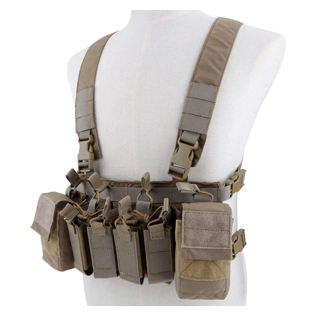 Adjustable Tactical Chest Rig Vest Tactical Harness Chest Rig with Mag Pouches Tactical Chest Rig Vest Bag Heavy Duty Tactical Vest Tactical Chest Vest Rig Adjustable X Harness Tactical Chest Vest with Mag Pouches