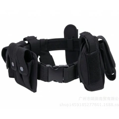 Adjustable Training Multi Functional Outdoor Sports Multiple Pockets Security Inspection Belt Security Duty Belt  Outdoor Men Tactical Multi Function Heavy Duty Mountaineering high density Material Belts Utility Belts with Pouches