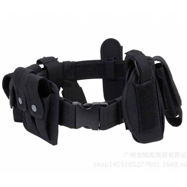 Adjustable Training Multi Functional Outdoor Sports Multiple Pockets Security Inspection Belt Security Duty Belt  Outdoor Men Tactical Multi Function Heavy Duty Mountaineering high density Material Belts Utility Belts with Pouches