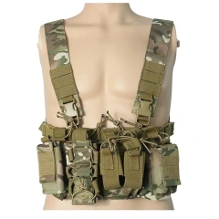 Hot Selling Tactical Equipment Vest Rig Pack Carrier Vest Hunting Training Mini Chest Harness Utility Tactical Chest Rig military Good Quality Camouflage Tactical Vest Outdoor Tactical Vest for Hunting Heavy Duty Tactical Chest Rig