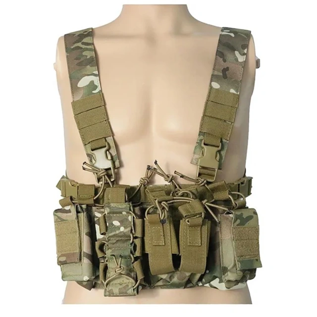 Hot Selling Tactical Equipment Vest Rig Pack Carrier Vest Hunting Training Mini Chest Harness Utility Tactical Chest Rig military Good Quality Camouflage Tactical Vest Outdoor Tactical Vest for Hunting Heavy Duty Tactical Chest Rig