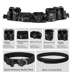 Wholesale High Quality Fashionable Tactical Belt with Quick Release Accessory Pouches Multifunctional Duty Belt for Men  Tactical Strap Nylon Thigh Belt Elastic Thigh Strap with Quick Release Buckle Games and Outdoors Unisex Tactical Belt