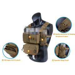 Customized Tactical Gear Micro Chest Rig Heavy Duty Tactical Chest Rig Vest Outdoor Tactical Chest Rig for Training  Best Selling Tactical Gear Training Mini Rig Tactical Chest Rig Bag Heavy Duty Tactical Hunting Chest Rig Vest