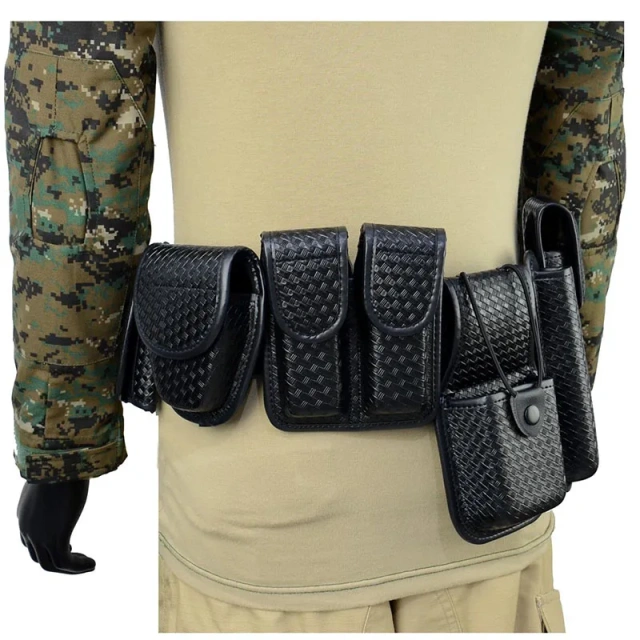 High Density Outdoor Material Multifunctional Duty Web Training Belt Rig with Handcuff Case Duty Belt Tactic Waist Belts  Fashionable Men's Lightweight Training Juniors Casual Braided high-quality Durable Canvas Woven Fabric Tactical Belt
