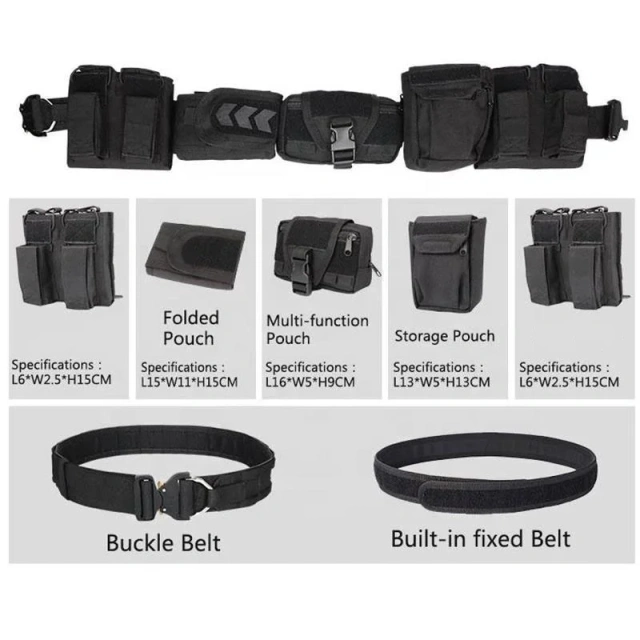 Multi-functional Adjustable Outdoor Black Hunting Tactics Duty Security Belt Premium Equipment Camo Tactic Waist Belt  Fashionable High Quality Reversible Ratchet Belt Nylon Breathable Web Golf multifunctional Tactical Belt