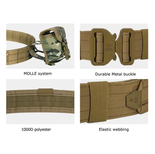 High Quality Tactical Belt Outdoor Training Use Pouch Hunting Accessories Multifunctional Tactical Duty Belt  Wear-resistant multifunctional Nylon Belts Men Quick Release Magnetic Buckle Lightweight Skinny Webbing Golf Belt