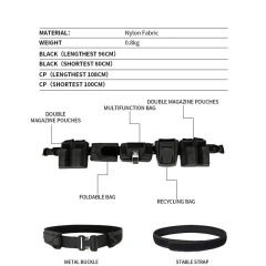 Multifunctional Tactical Waist Bag Outdoor Climbing Storage Hiking Hunting Tactical Pouch Unloading Training Belt Pocket Bag  Hot selling Breathable Wear-resistant sports Tactical Duty Belts sports Casual Outdoor Nylon Webbing Belt