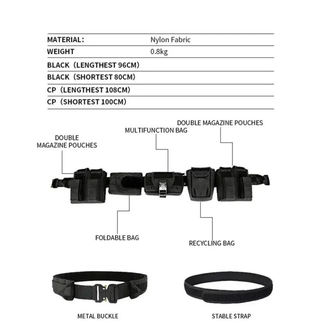 Multifunctional Tactical Waist Bag Outdoor Climbing Storage Hiking Hunting Tactical Pouch Unloading Training Belt Pocket Bag  Hot selling Breathable Wear-resistant sports Tactical Duty Belts sports Casual Outdoor Nylon Webbing Belt