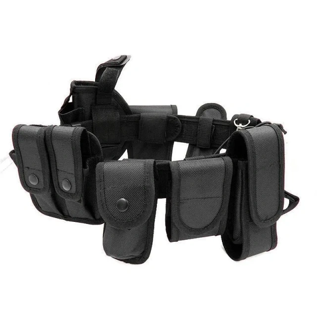 High Duty Detachable Multifunctional Tactical Security Duty Belt High Density Material Holster Pouch Set Utility Kit Belt  Universal Mountaineering Outdoor Tactical Waist Pack Real Multi-Functional Combination Belt Equipment tactic Waist Belt