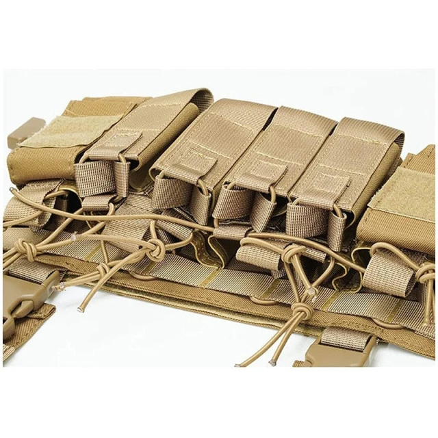 Outdoor Tactical Camouflage Chest Rig Tactical Molle Tactical Chest Rig Vest With Magazine Pouches Tactical Vest Chest Rig Outdoor Tactical Chest Rig for Hunting Lightweight Tactical Chest Vest with Mag Pouch Tactical Modular Chest Rig