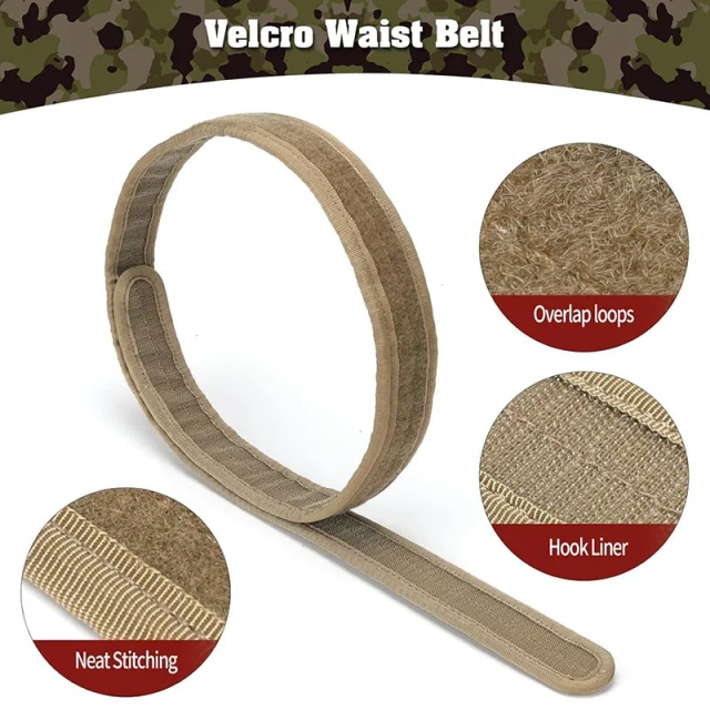 High Density Material Adjustable Outdoor Multifunctional Pockets Quick Release Tactical Heavy Duty Sport Enthusiasts Belt  Detachable Utility Belt Adjustable Comfortable Heavy Duty Tactical Belt for Daily Commuting Hunting Simulated Training