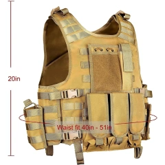 Wholesale Outdoors Breathable Tactical Hunting Vest Adjustable Training Vest High Quality Wear-resistant Tactical Vest  Training Quick Release Vest Double Wear-resistant lightweight stab-proof Sports Training Vest