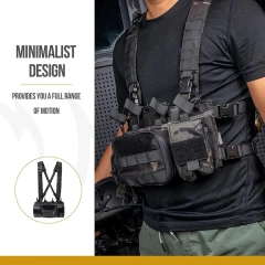 Tactical Equipment MOLLE Chest Rigs Good Quality Tactical Chest Rig with Pouch Utility Chest Rig for Tactical Quick Release Tactical Rig Vest Multifunctional Tactical Vest for Outdoor Multi-Pockets Tactical Chest Mini Rig