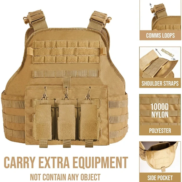 Training Modular Breathable Hiking Training Vest Sports Training Equipment Security Wear-resistant Vest  Outdoor Training outdoors Breathable Vest Adjustable lightweight Fit Adult vest