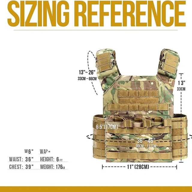 Customized Breathable Waterproof Tactical Vest Multifunctional Wear-Resistant Training Vest Outdoor Lightweight Training Vest  Men Training Vest and Quick Release Adapters for Training Vest Chest Rig Cummerbund Quick Disconnect Buckles