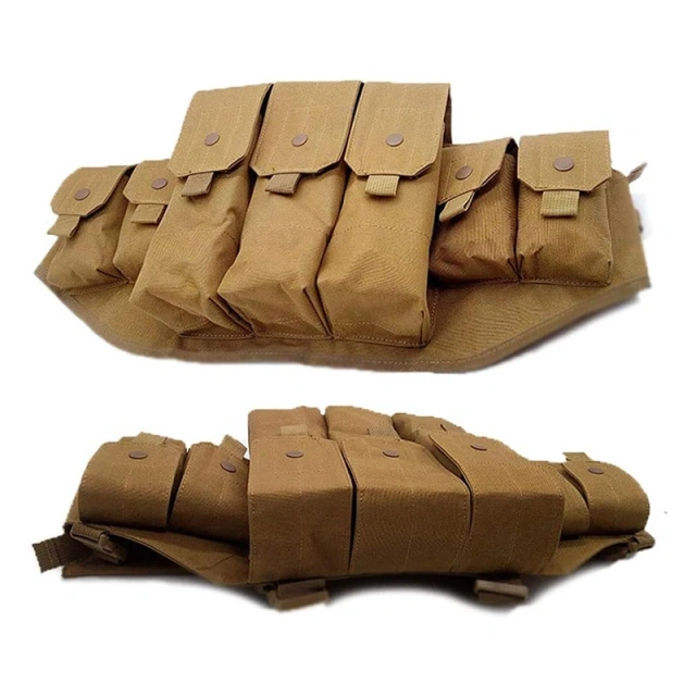 Custom Tactical Chest Rig Vest Outdoor Tactical Training Chest Rig Vest with Pouch Bag Tactical Camouflage Chest Rig Tactical Chest Rig for Hunting Outdoor Tactical Chest Harness Vest Camouflage Tactical Chest Rig Pouch Mag Bag