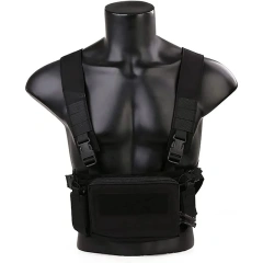 Tactical Micro Chest Vest with Chest Strap Good Quality Tactical Backpack Vest Outdoor Tactical Chest Rig Custom High Quality Tactical Training Mini Rig Outdoor Durable Protective Safety Vests Chest Tactical Carriers Chest Rigs