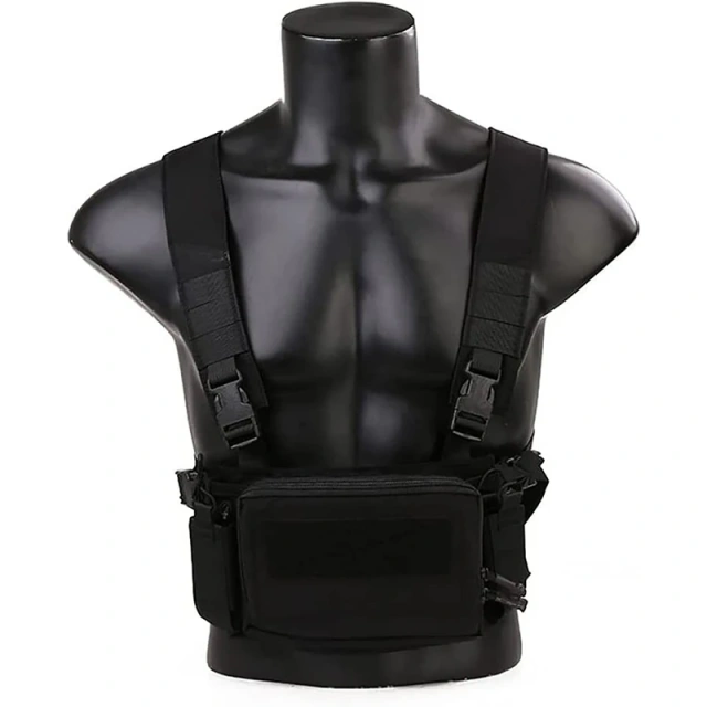 Tactical Micro Chest Vest with Chest Strap Good Quality Tactical Backpack Vest Outdoor Tactical Chest Rig Custom High Quality Tactical Training Mini Rig Outdoor Durable Protective Safety Vests Chest Tactical Carriers Chest Rigs