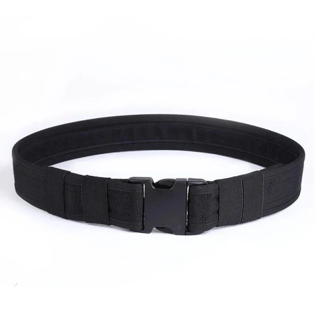 Lightweight Outdoor Sports Gear Equipment Wear-resistant Hunting Tactical Belt with Pouches Sport Enthusiasts Tactic Waist Belt  Training Wear-resistant Tactical Outdoor Nylon Men Belt Adjustable Slide Plastic Buckle Web Canvas Belt