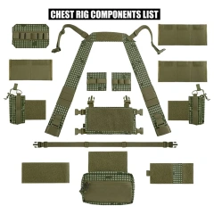 High Quality Tactical Vest Gear Chest Rig Tactical Micro Chest Rig Outdoor Training Security Chest Rig Custom Logo Camouflage Tactical Gear Harness Tactical Chest Rig Bag Outdoor Hunting Tactical Vest Recon Chest Rig