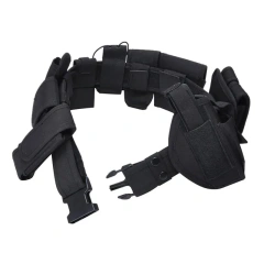 Premium Detachable Tactical Duty Security Belts Training Duty Security Multifunctional Utility Kit Duty Belt with Pouch Set  Adjustable Training Tactical Belt Utility Nylon Web Rigger Work Belt with Heavy Duty Quick-Release Buckle