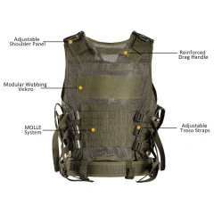 Hot Selling Adjustable Tactical Assault Vest 600D Encryption Polyester Lightweight Tactical Training Vest for OutdoorKids Training Vest Children's Adjustable Outdoor Vest Jacket durable outdoors Clothing Assault Vest