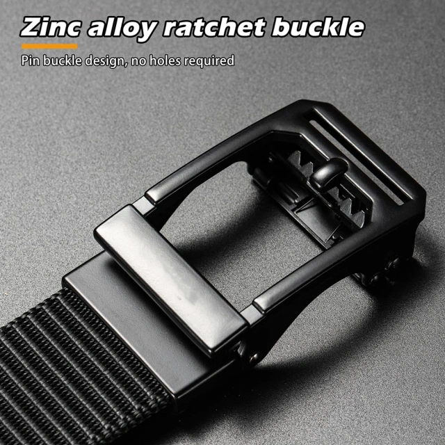 Wear-resistant Lightweight Nylon Web Work Belt with Automatic Slide Buckle Adjustable Men's Ratchet Tactical Belt  High Quality Premium Adjustable Tactical Duty Belt Set High density Material Nylon Adjustable Quick-Release Tactical Belt