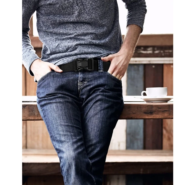 Durable Waterproof Men Wear-resistant Tactical Belt Stretch Nylon Web Outdoors Security Training Belt  Mountaineering Modular Equipment System Security Tactical Belt Duty Utility Versatile Modular versatile design Work Hunting Belt