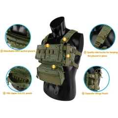 High Quality Tactical Vest Gear Chest Rig Tactical Micro Chest Rig Outdoor Training Security Chest Rig Custom Logo Camouflage Tactical Gear Harness Tactical Chest Rig Bag Outdoor Hunting Tactical Vest Recon Chest Rig