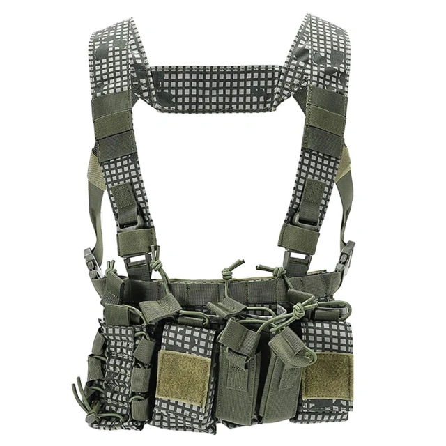Field Equipment Tactical Chest Rig Vest with Mag Pouches Camouflage Tactical Chest Rig Multi-function Tactical Chest Rig military Training Chest Rig with Mag Pouch High Quality Tactical Chest Rig Molle Pouches Tactical Training Vest