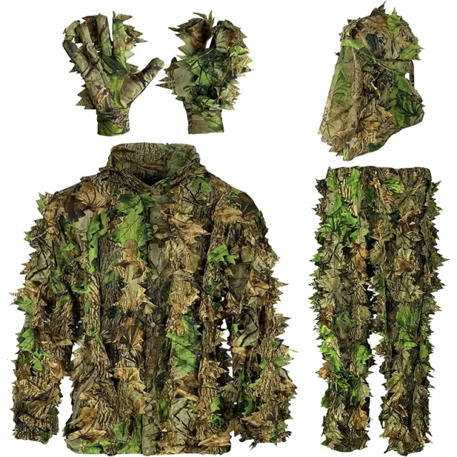 Outdoor Adventure Clothing Ghillie Suit for Men Hunting 3D Leaf Gillie Suit Camo Hunting Gillies Camo Hunting Suits Outdoor Adventure Clothing Ghillie Suit for Men Hunting 3D Leaf Gillie Suit Camo Hunting Gillies Camo Hunting Suits