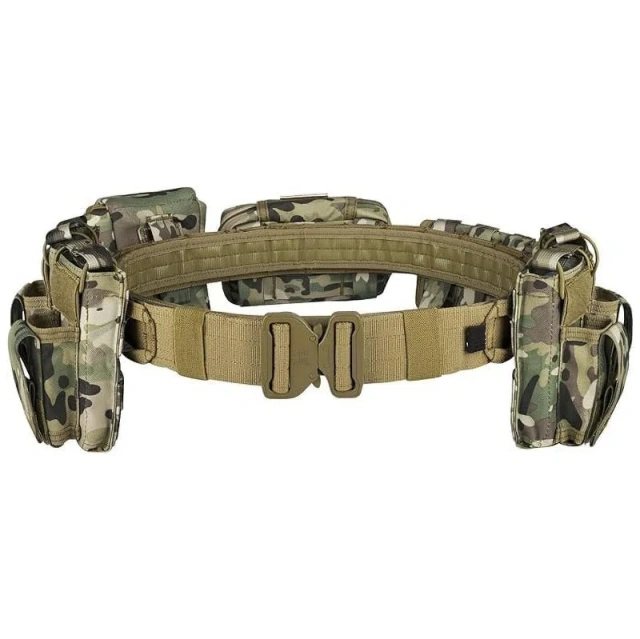 High Quality Quick-release Buckle Multi-functional Tactical Belt with Quick Release Accessory Pouches Mountaineering Duty Belt  Premium Modular Equipment Security Utility Tactical Belt with Components Pouches Bag Holster for Security Hunting Hiking Belt