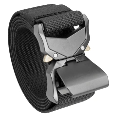 Wear-resistant Tactical Belt Hiking Rigger Nylon Web Work Belt with Heavy Duty Quick Release Buckle  Quick Release multifunctional Wear-resistant Metal Buckle Tactical Belt Heavy Duty Nylon Riggers Tactical Belt